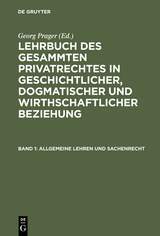 Allgemeine Lehren und Sachenrecht - 