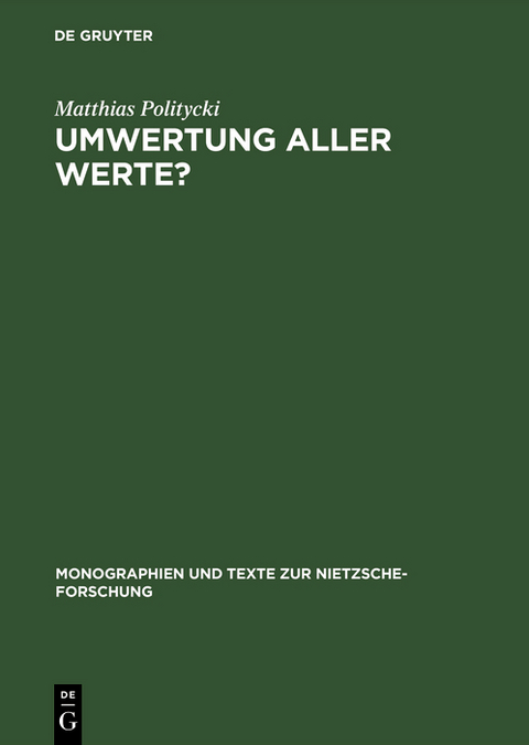 Umwertung aller Werte? - Matthias Politycki