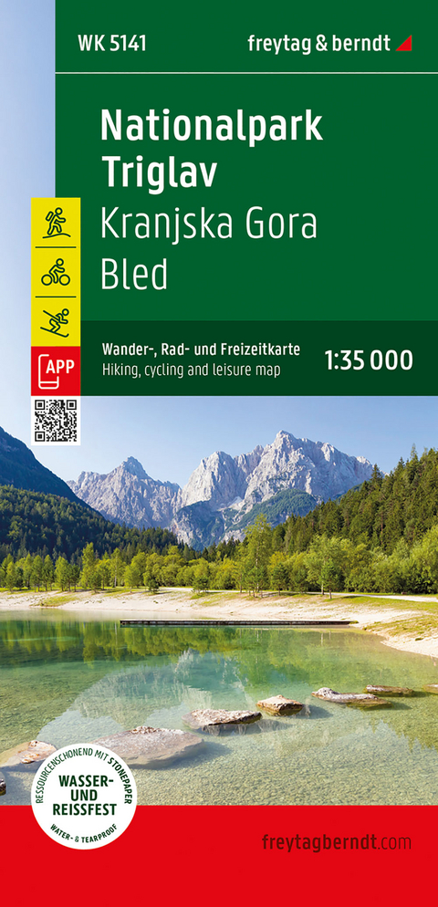 Nationalpark Triglav, Wander-, Rad- und Freizeitkarte 1:35.000, freytag & berndt, WK 5141
