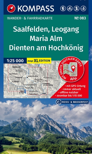 KOMPASS Wanderkarte 083 Saalfelden, Leogang, Maria Alm, Dienten am Hochkönig 1:25.000