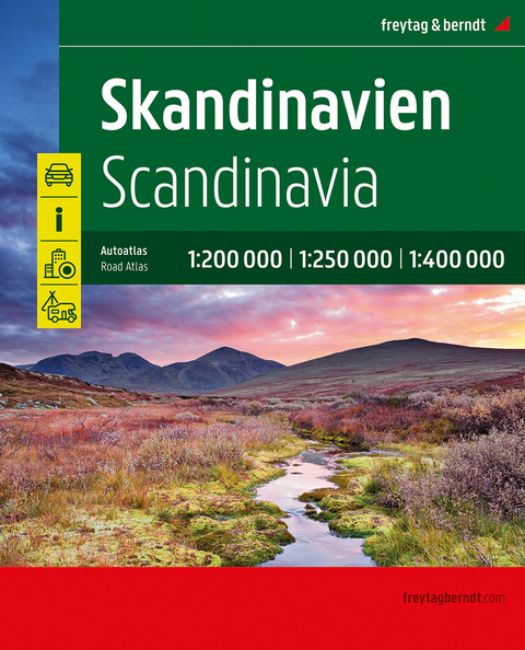 Skandinavien, Autoatlas 1:200.000 - 1:400.000, freytag & berndt