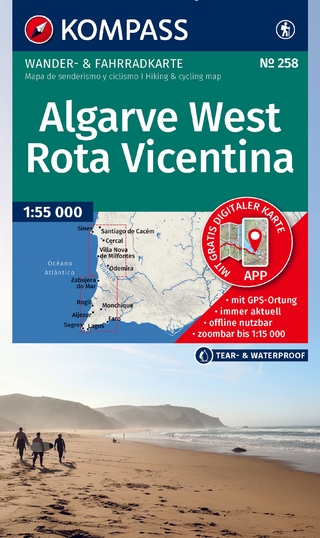 KOMPASS Wanderkarte 258 Algarve West, Costa Vicentina – Fischerpfad 1:55.000