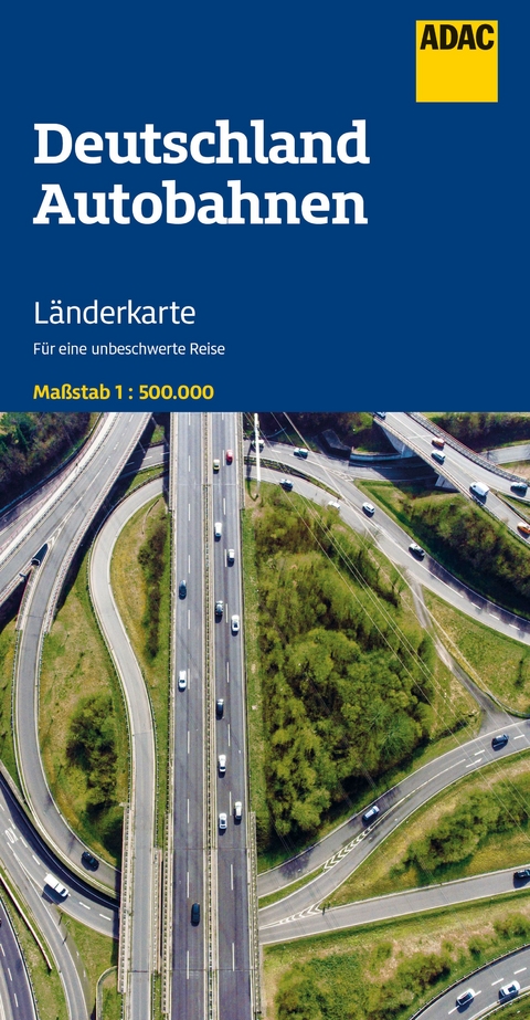 ADAC L&auml;nderkarte Deutschland Autobahnen 1:500.000