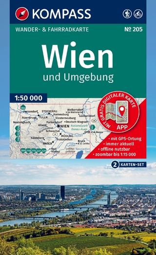KOMPASS Wanderkarten-Set 205 Wien und Umgebung (2 Karten) 1:50.000