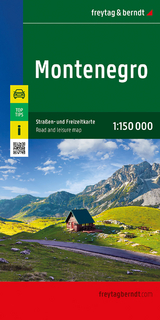 Montenegro, Straßen- und Freizeitkarte 1:150.000, freytag & berndt