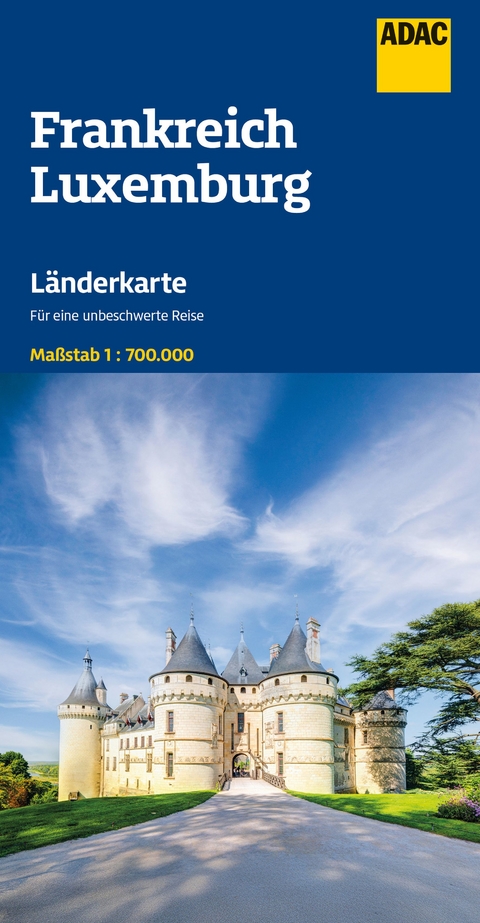 ADAC L&auml;nderkarte Frankreich, Luxemburg 1:700.000