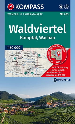 KOMPASS Wanderkarten-Set 203 Waldviertel, Kamptal, Wachau (2 Karten) 1:50.000