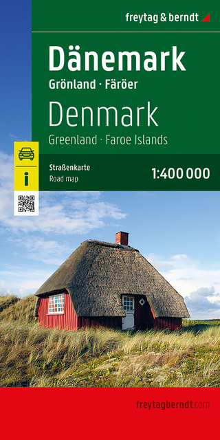 Dänemark, Straßenkarte 1:400.000, freytag & berndt