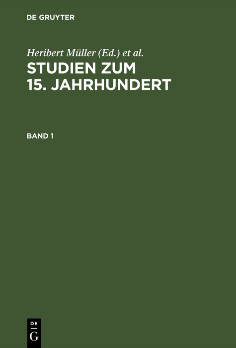 Studien zum 15. Jahrhundert - 