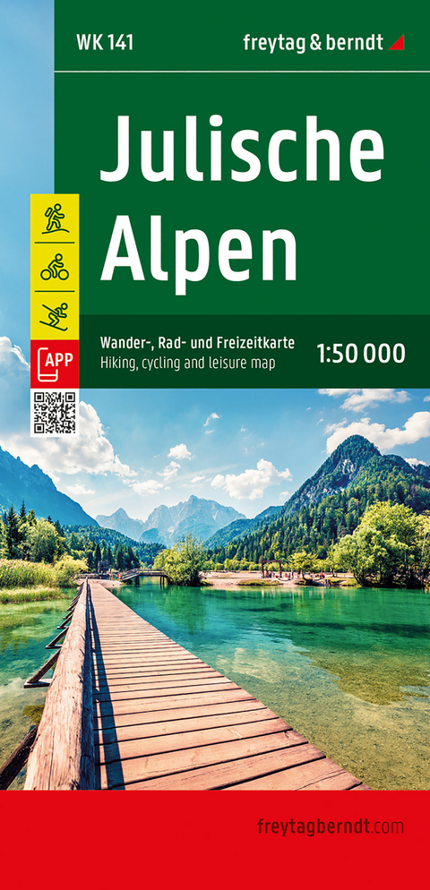 Julische Alpen, Wander-, Rad- und Freizeitkarte 1:50.000, freytag & berndt, WK 141