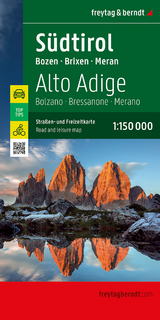 Südtirol, Straßen- und Freizeitkarte 1:150.000, freytag & berndt