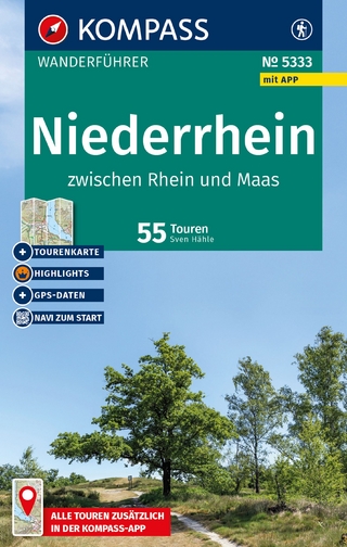 KOMPASS Wanderführer Niederrhein, zwischen Rhein und Maas, 55 Touren mit Extra-Tourenkarte