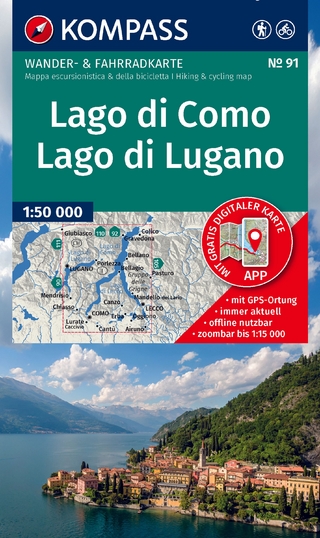 KOMPASS Wanderkarte 91 Lago di Como, Lago di Lugano 1:50.000
