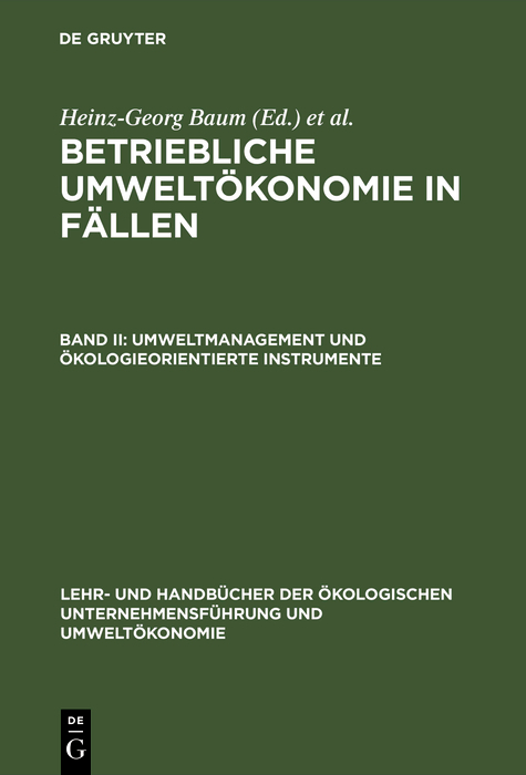 Umweltmanagement und &ouml;kologieorientierte Instrumente - 