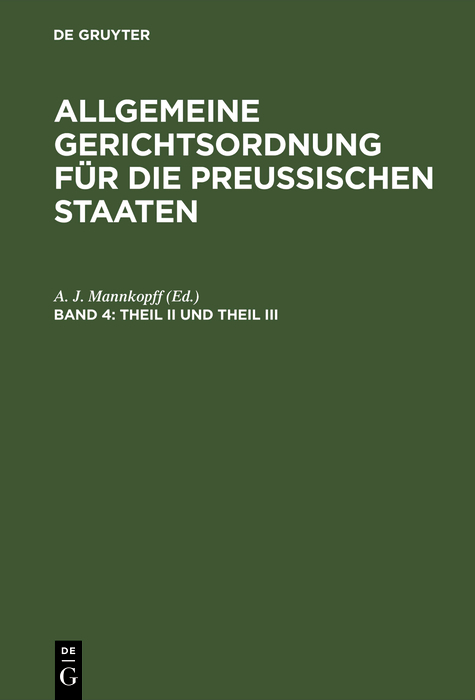 Theil II und Theil III - 