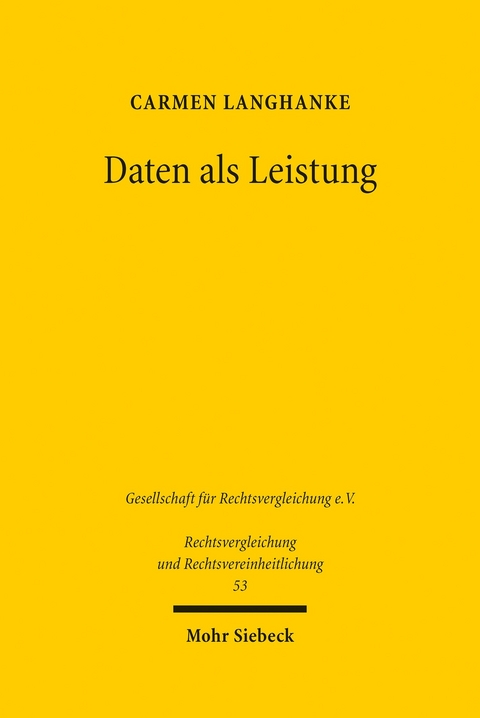 Daten als Leistung -  Carmen Langhanke