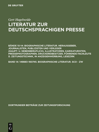 149883–160745. Biographische Literatur. Sco - Zw