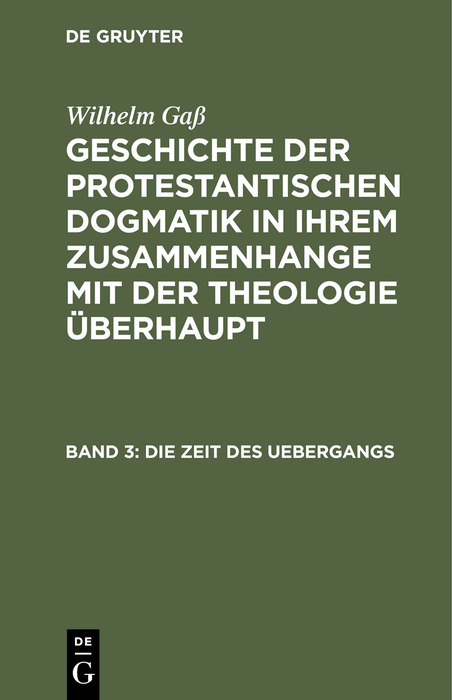 Die Zeit des Uebergangs - Wilhelm Ga&szlig;