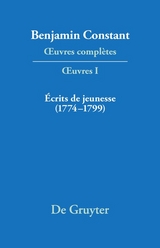 &Eacute;crits de jeunesse (1774&ndash;1799) - 