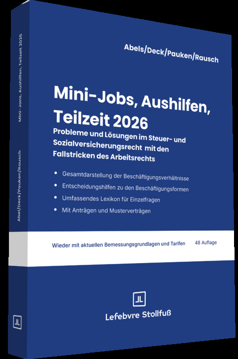 Mini-Jobs, Aushilfen, Teilzeit 2026 - Andreas Abels, Thomas Pauken, Wolfgang Deck, Rainer Rausch