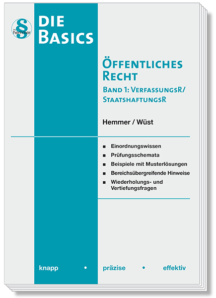 Die Basics &Ouml;ffentliches Recht I - Verfassungsrecht, Staatshaftungsrecht - Karl-Edmund Hemmer, Achim W&uuml;st, Hans Kudlich, Martin Mielke, Michael Grieger