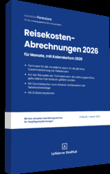Reisekostenabrechnungen 2026 mit Kalendarium - 
