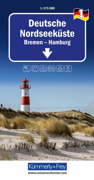Kümmerly+Frey Regional-Strassenkarte 1 Deutsche Nordseeküste 1:275.000