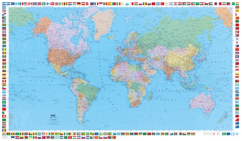 Weltkarte politisch Poster