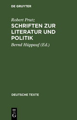 Schriften zur Literatur und Politik - Robert Prutz