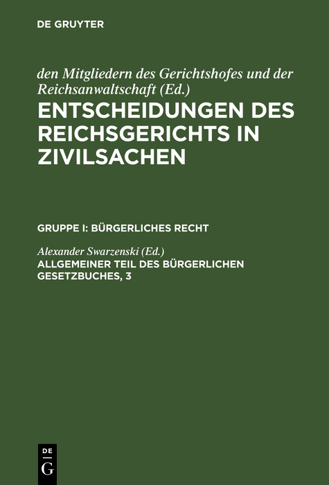 Allgemeiner Teil des B&uuml;rgerlichen Gesetzbuches, 3 - 