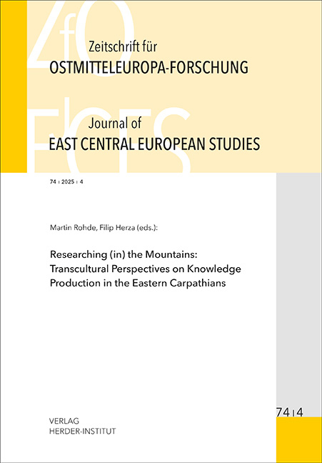 Zeitschrift f&uuml;r Ostmitteleuropa-Forschung (ZfO) 74/4 / Journal of East Central European Studies (JECES) 74/4 - 
