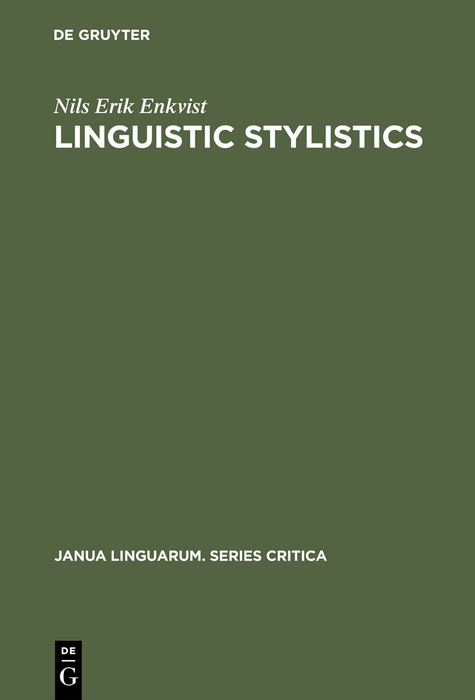 Linguistic stylistics - Nils Erik Enkvist