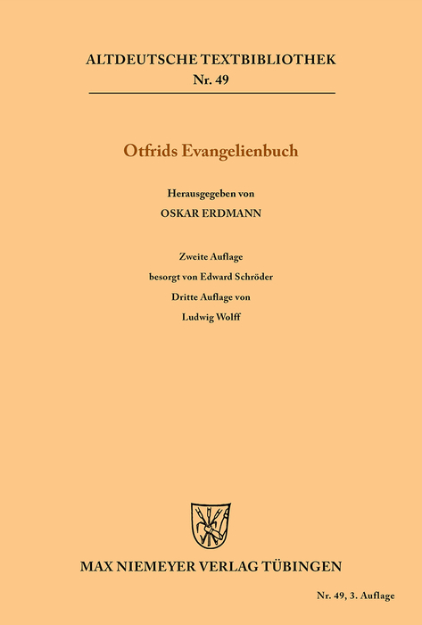 Otfrids Evangelienbuch -  Otfrid von Weissenburg