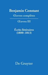 &Eacute;crits litt&eacute;raires (1800&ndash;1813) - 