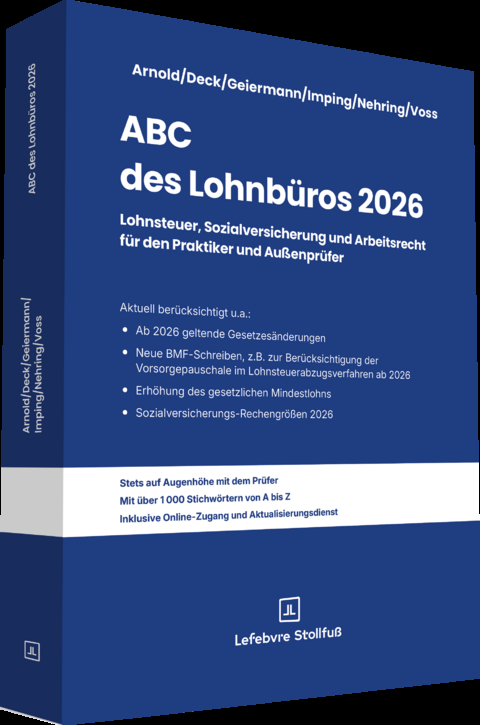 ABC des Lohnb&uuml;ros 2026 - Dr. Andreas Imping, Holm Geiermann, Wolfgang Deck, Rainer Voss, Andreas Arnold, Kai Nehring