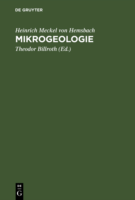 Mikrogeologie - Heinrich Meckel von Hemsbach
