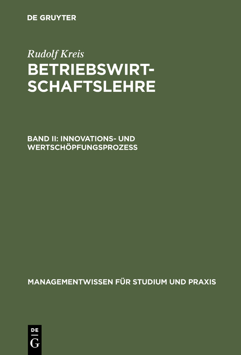 Betriebswirtschaftslehre - Rudolf Kreis