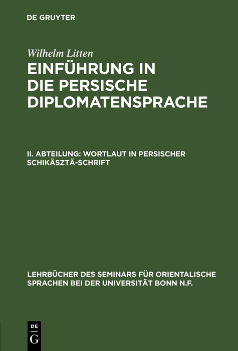 Wortlaut in persischer Schik&auml;szt&auml;-Schrift - Wilhelm Litten
