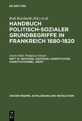 Agiotage, agioteur. Constitution, constitutionnel. Droit - Anette H&ouml;fer, Wolfgang Schmale