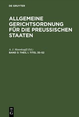 Theil I. Titel 35&ndash;52 - 