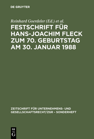 Festschrift für Hans-Joachim Fleck zum 70. Geburtstag am 30. Januar 1988