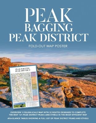 Peak Bagging: Peak District Fold-out Map Poster
