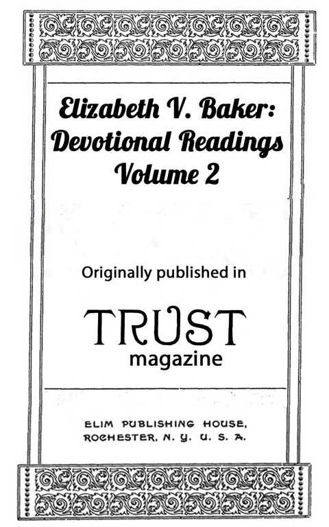 Devotional Readings 2 -  Elizabeth V. Baker