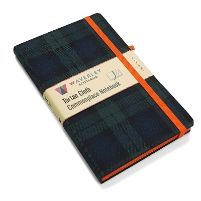 Waverley (L): Black Watch Tartan Cloth Large Notebook - Waverley Scotland