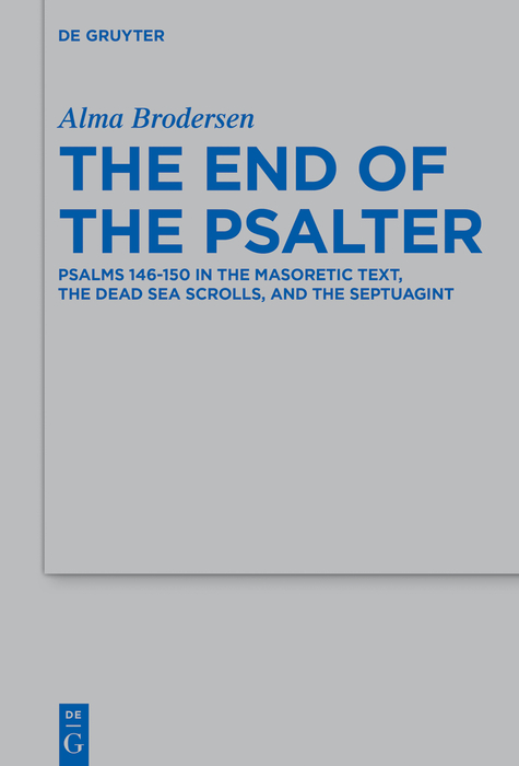 The End of the Psalter - Alma Brodersen
