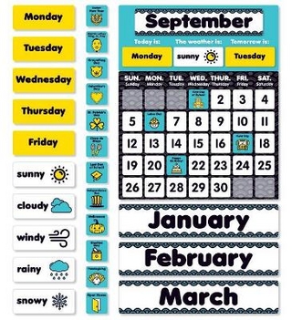Aqua Oasis Calendar Bulletin Board
