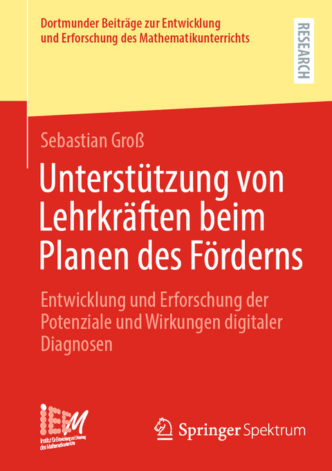 Unterst&uuml;tzung von Lehrkr&auml;ften beim Planen des F&ouml;rderns - Sebastian Gro&szlig;