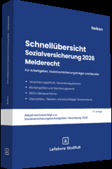 Schnellübersicht Sozialversicherung 2026 Melderecht - Geiken, Manfred