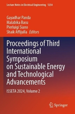 Proceedings of Third International Symposium on Sustainable Energy and Technological Advancements - 