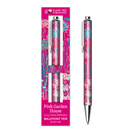 Premium Kugelschreiber: Lucy Innes Williams, Pinkfarbenes Gartenhaus